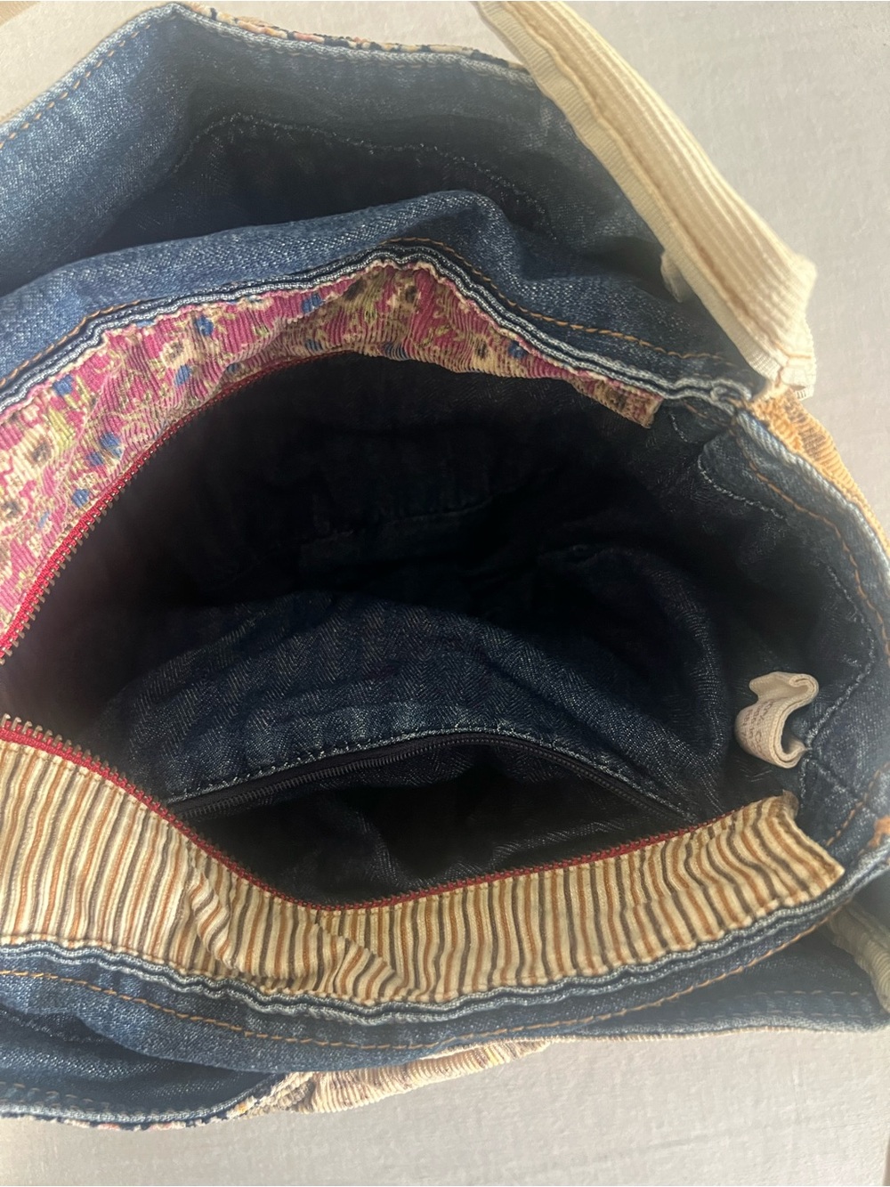 Lucky Brand Vintage Patchwork Denim Shoulder Purse - Picture 6 of 6